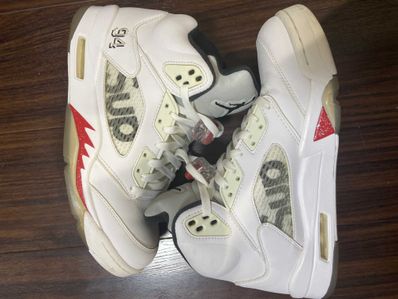 Supreme × Nike Air Jordan 5 Retro "White"