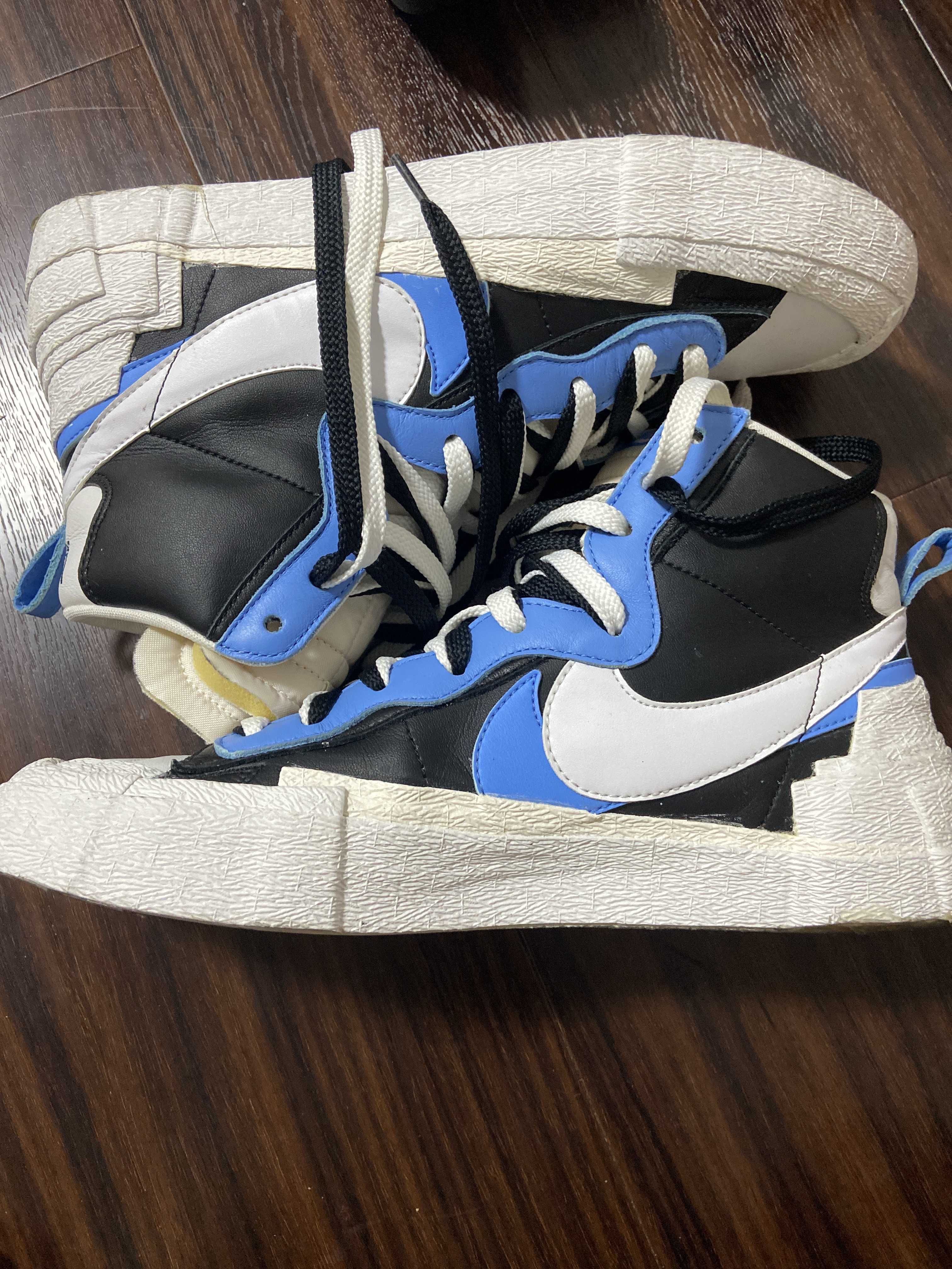 sacai × NIKE BLAZER MID "BLACK / BLUE"