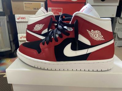 NIKE Women's AIR JORDAN 1 MID "GYM RED / BLACK /WHITE"