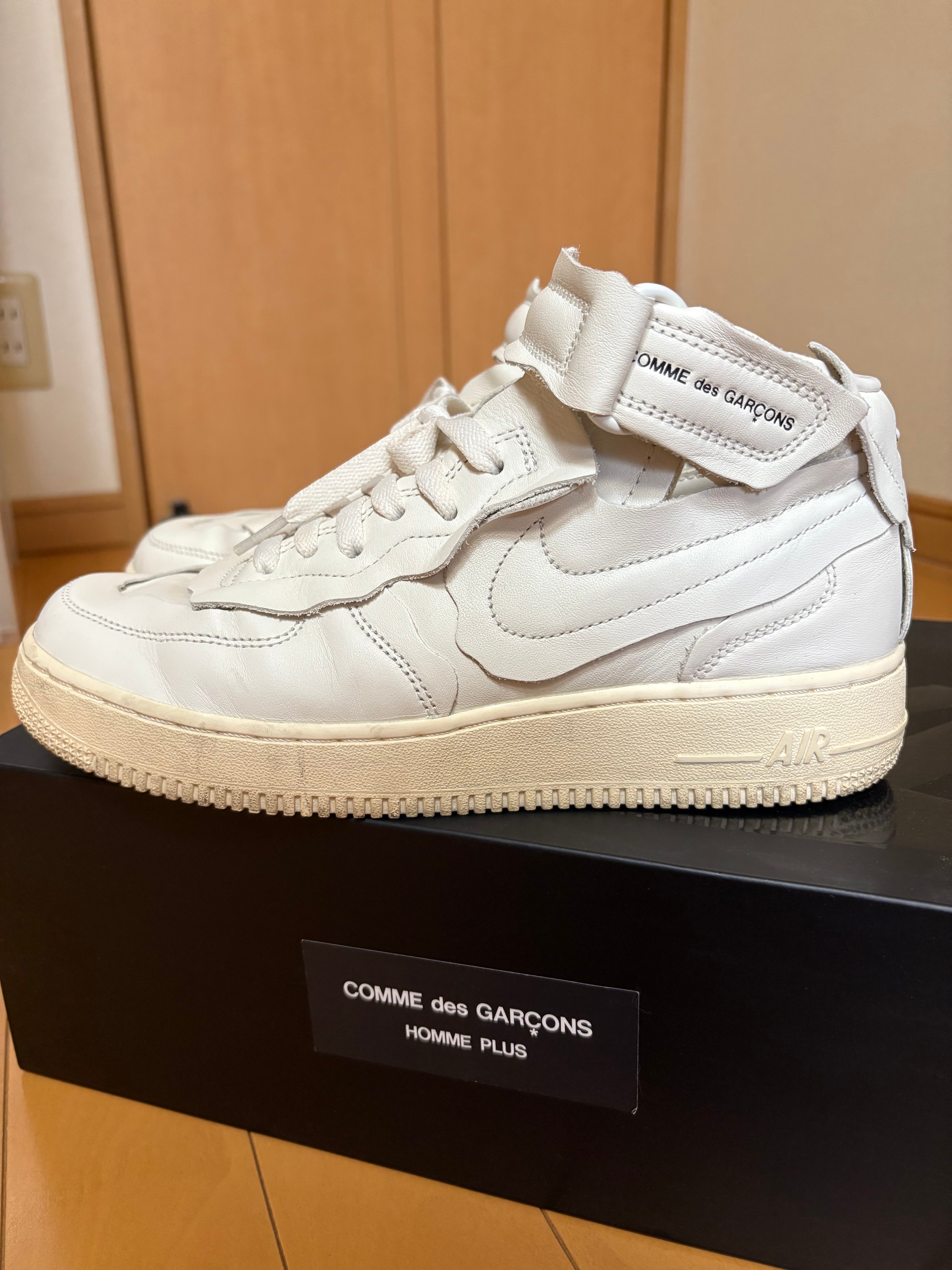 COMME des GARCONS × Nike Air Force 1 Mid "White"
