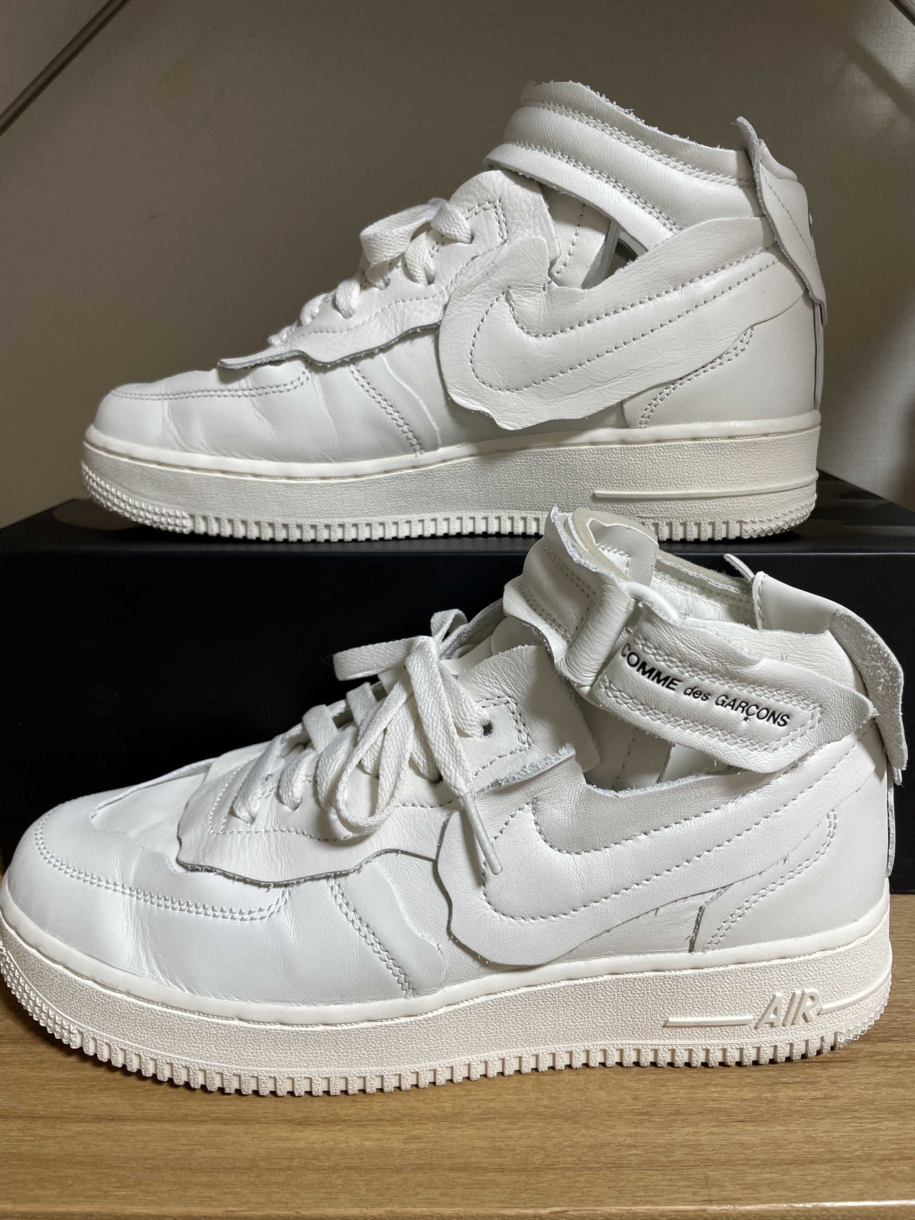 COMME des GARCONS × Nike Air Force 1 Mid "White"