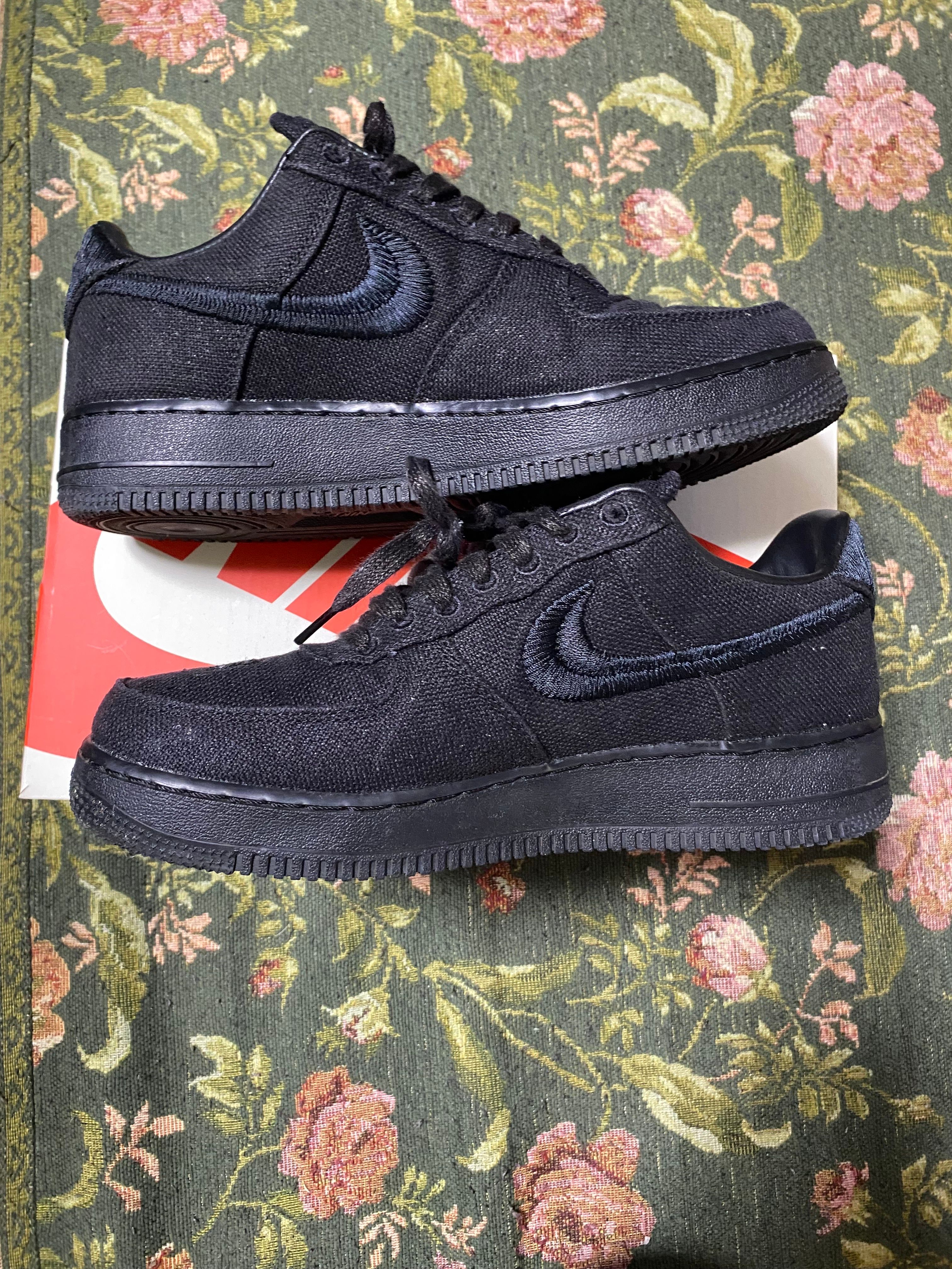 Stussy × Nike Air Force 1 Low "Triple Black"