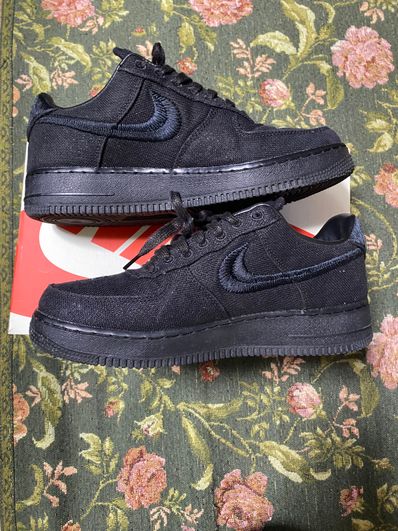 Stussy × Nike Air Force 1 Low "Triple Black"