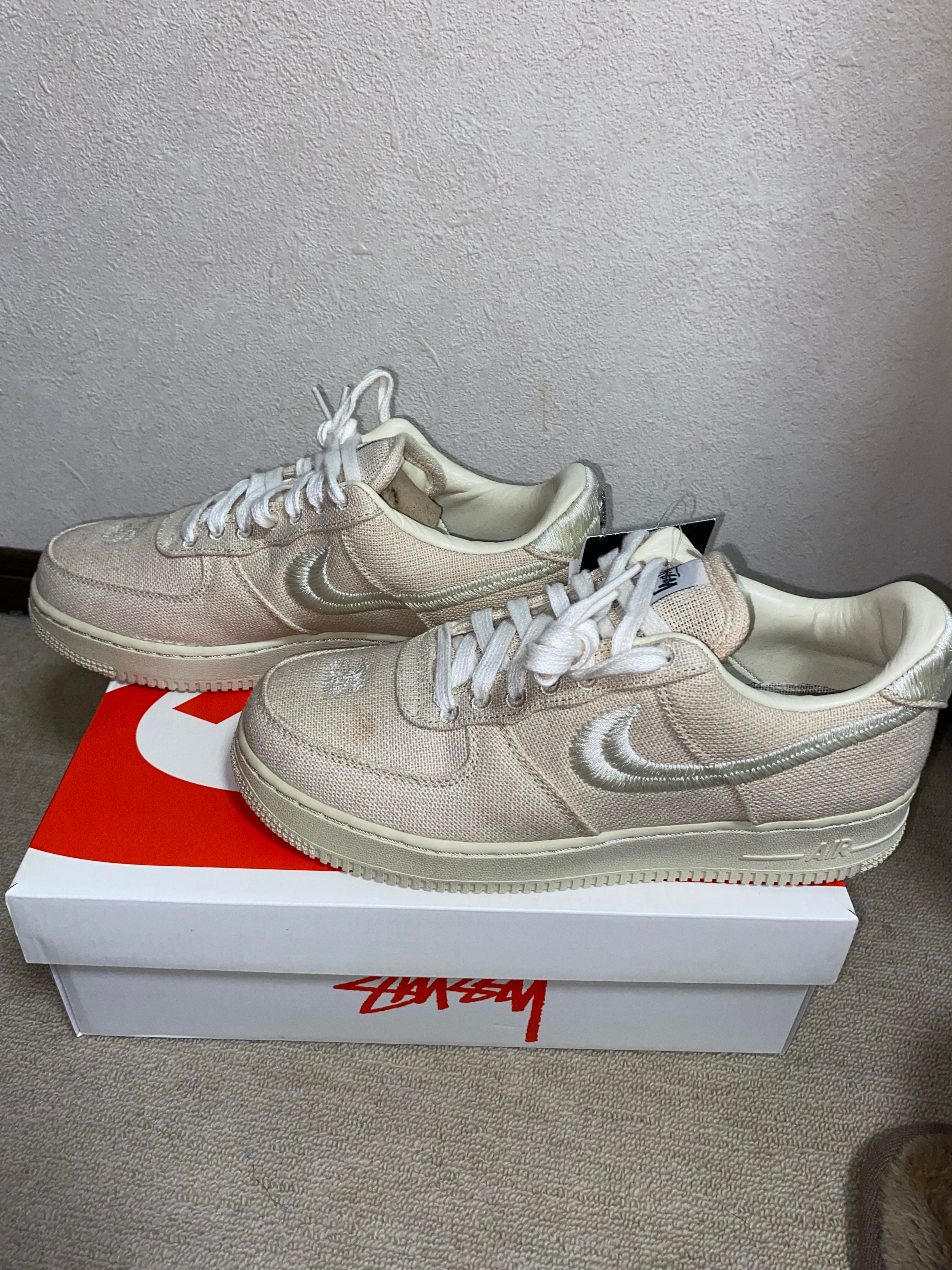 Stussy × Nike Air Force 1 Low "Fossil Stone"