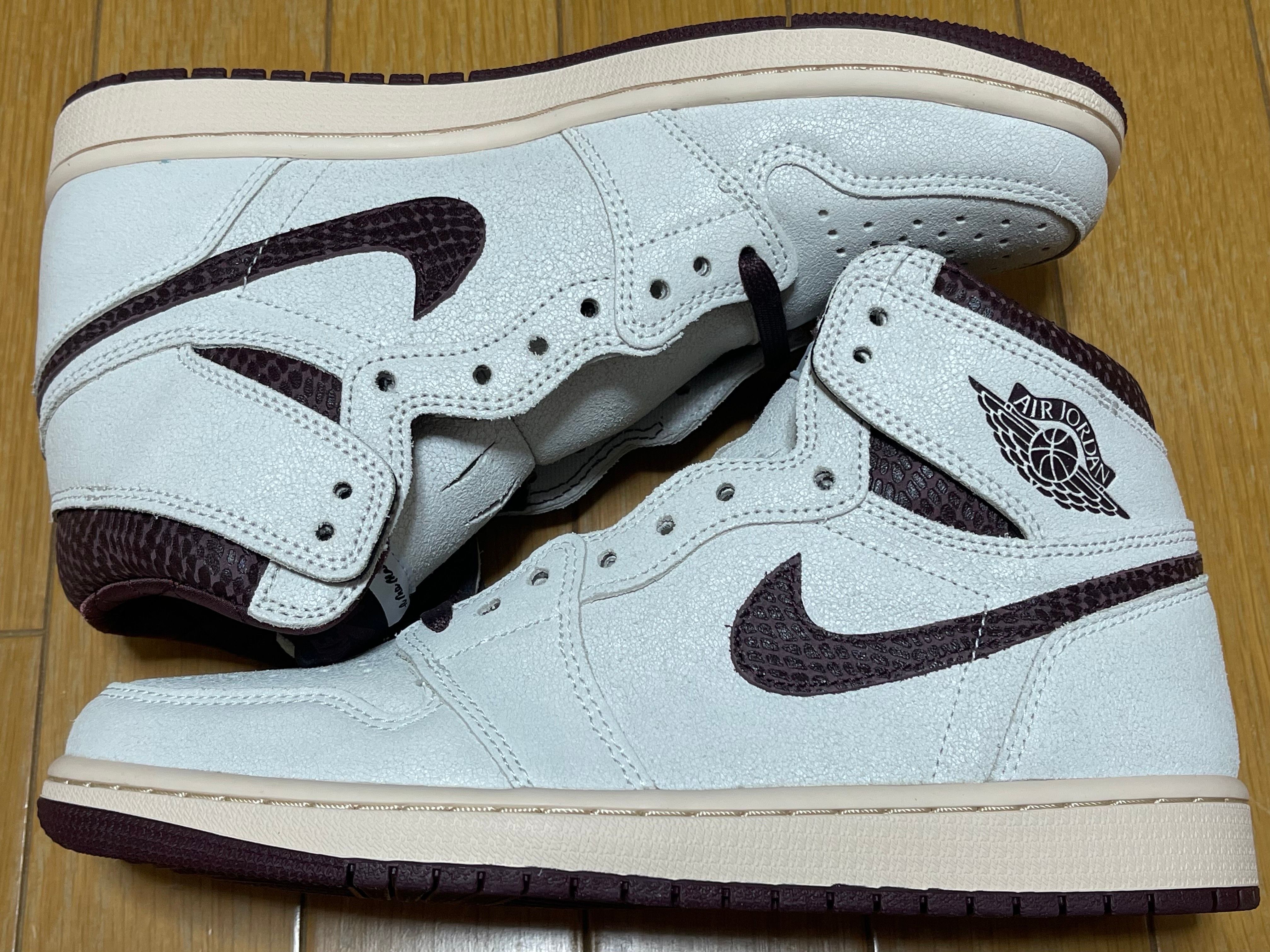 A Ma Maniere × Nike Air Jordan 1 Retro High OG "Sail and Burgundy"