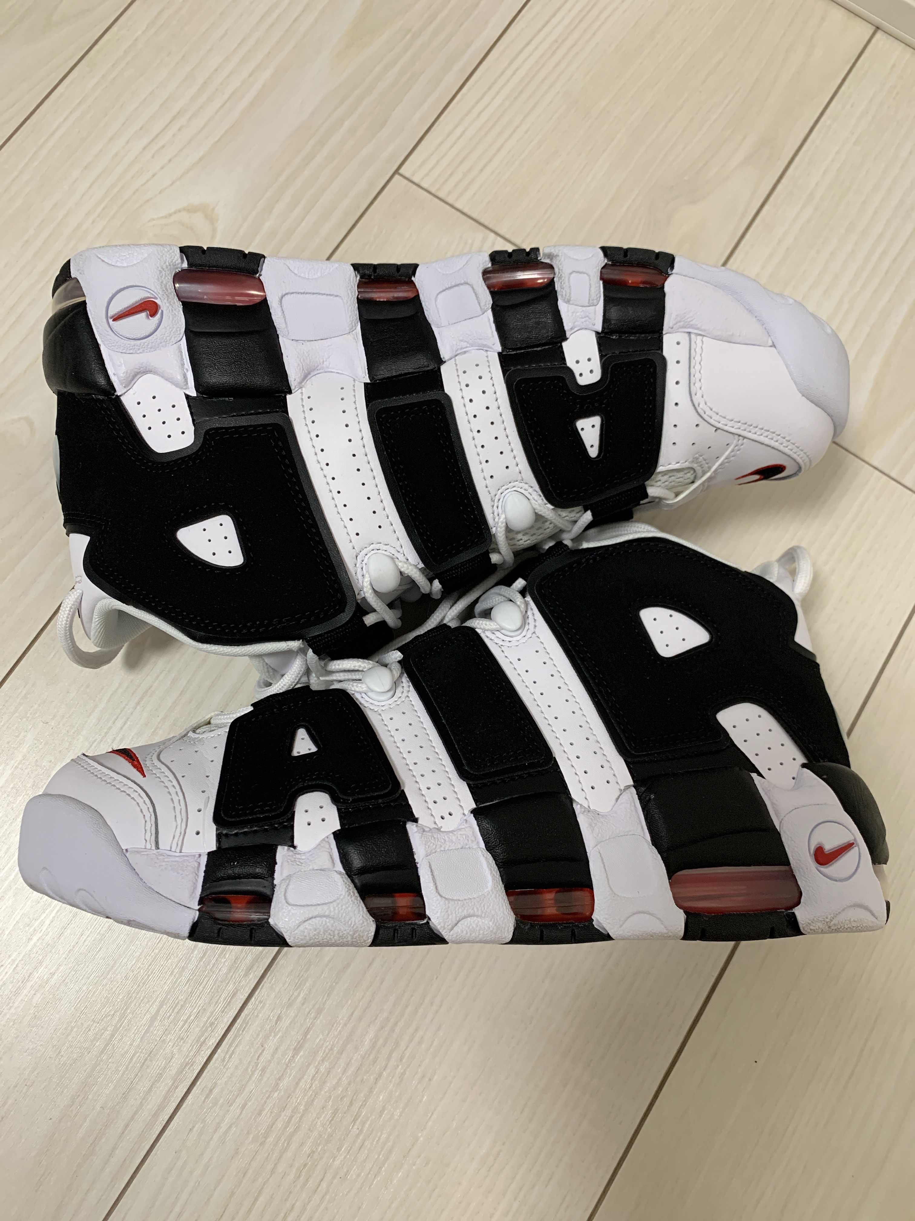 NIKE AIR MORE UPTEMPO "WHITE/BLACK/UNIVERSITY RED"(2020)