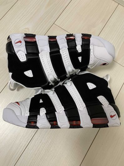 NIKE AIR MORE UPTEMPO "WHITE/BLACK/UNIVERSITY RED"(2020)