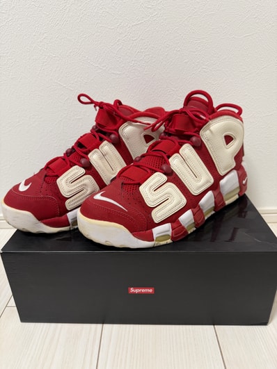Supreme × Nike Air More Uptempo "White/Red"