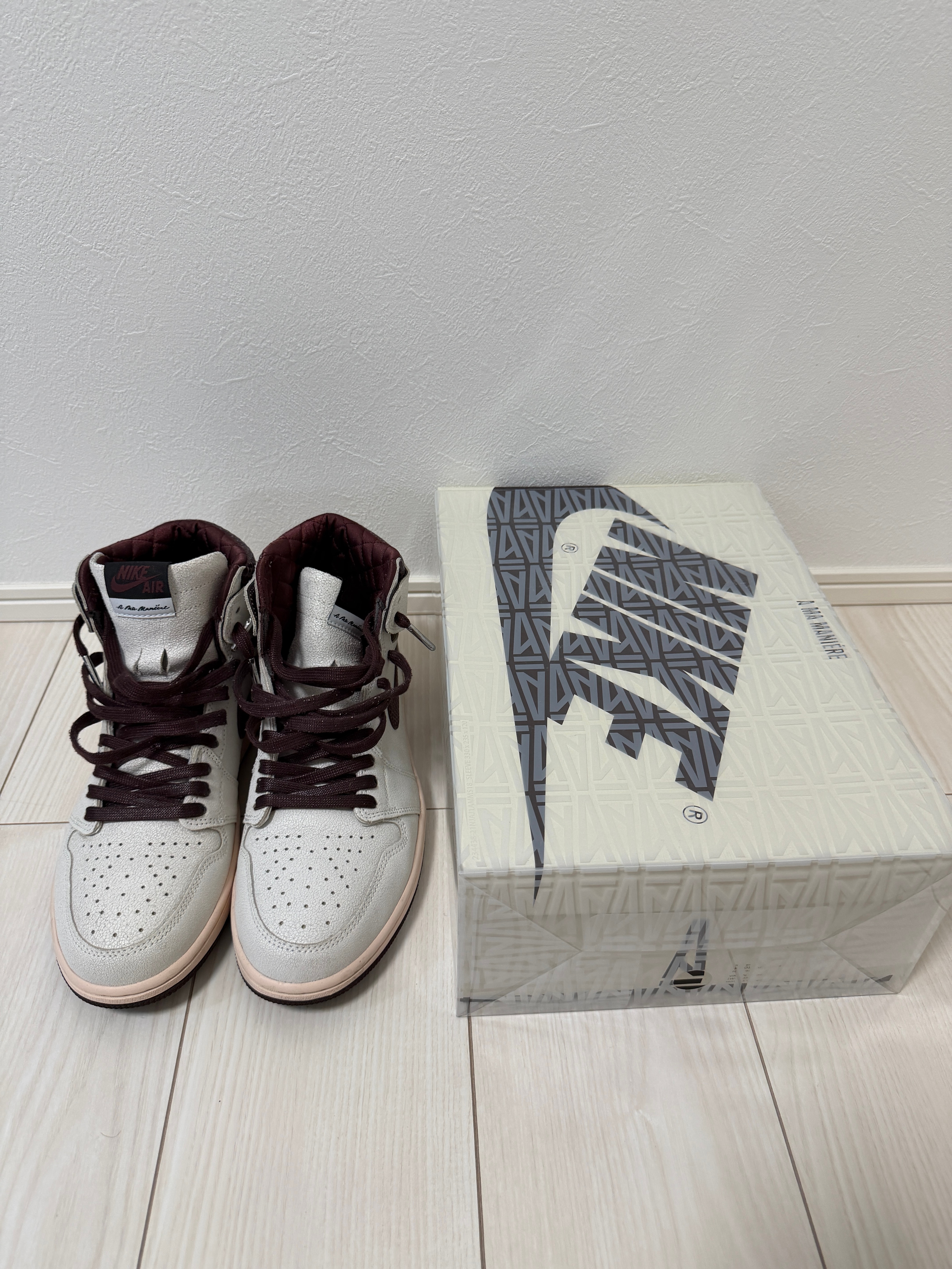 A Ma Maniere × Nike Air Jordan 1 Retro High OG "Sail and Burgundy"