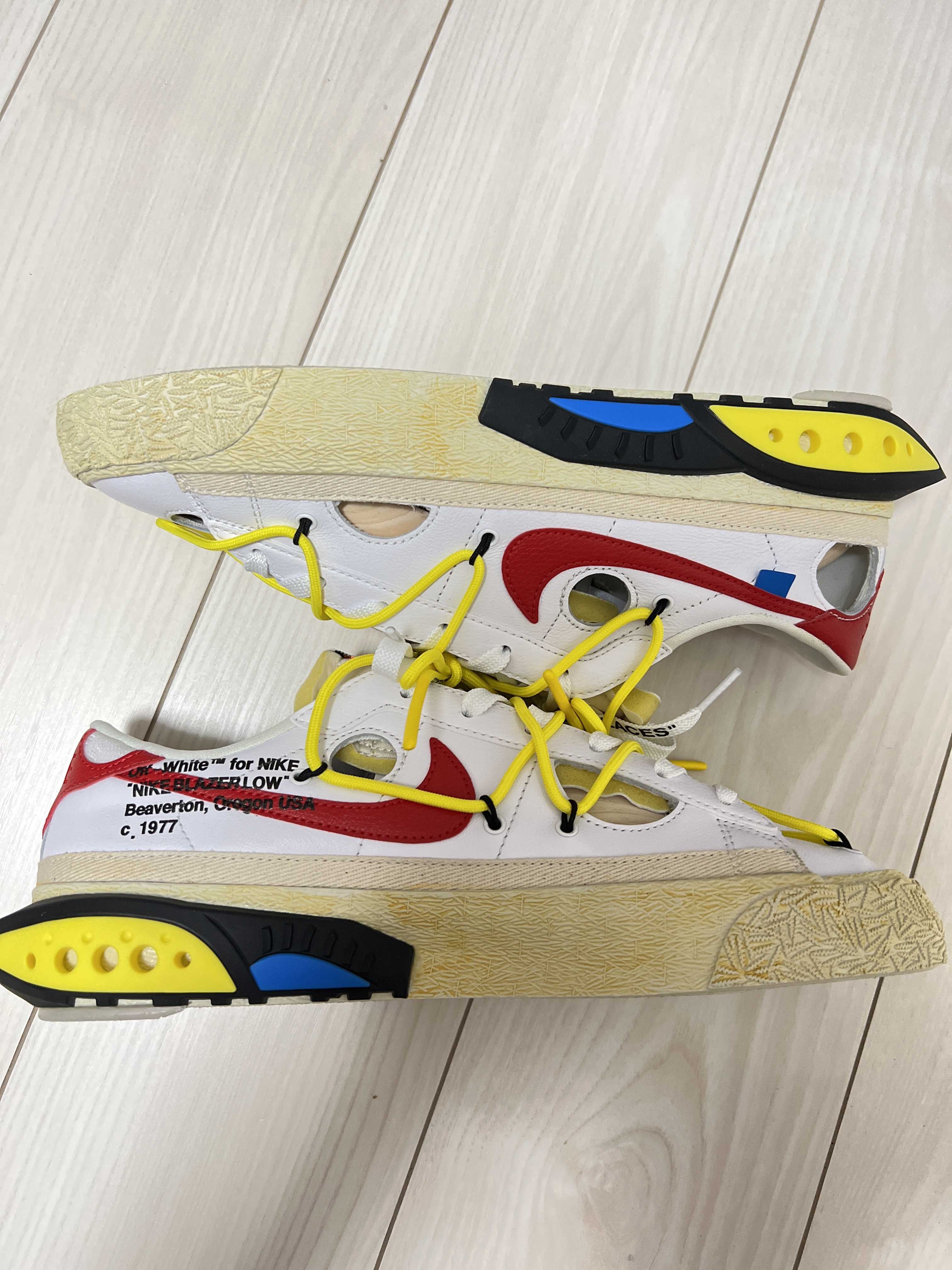 Off-White × Nike Blazer Low "White and University Red"