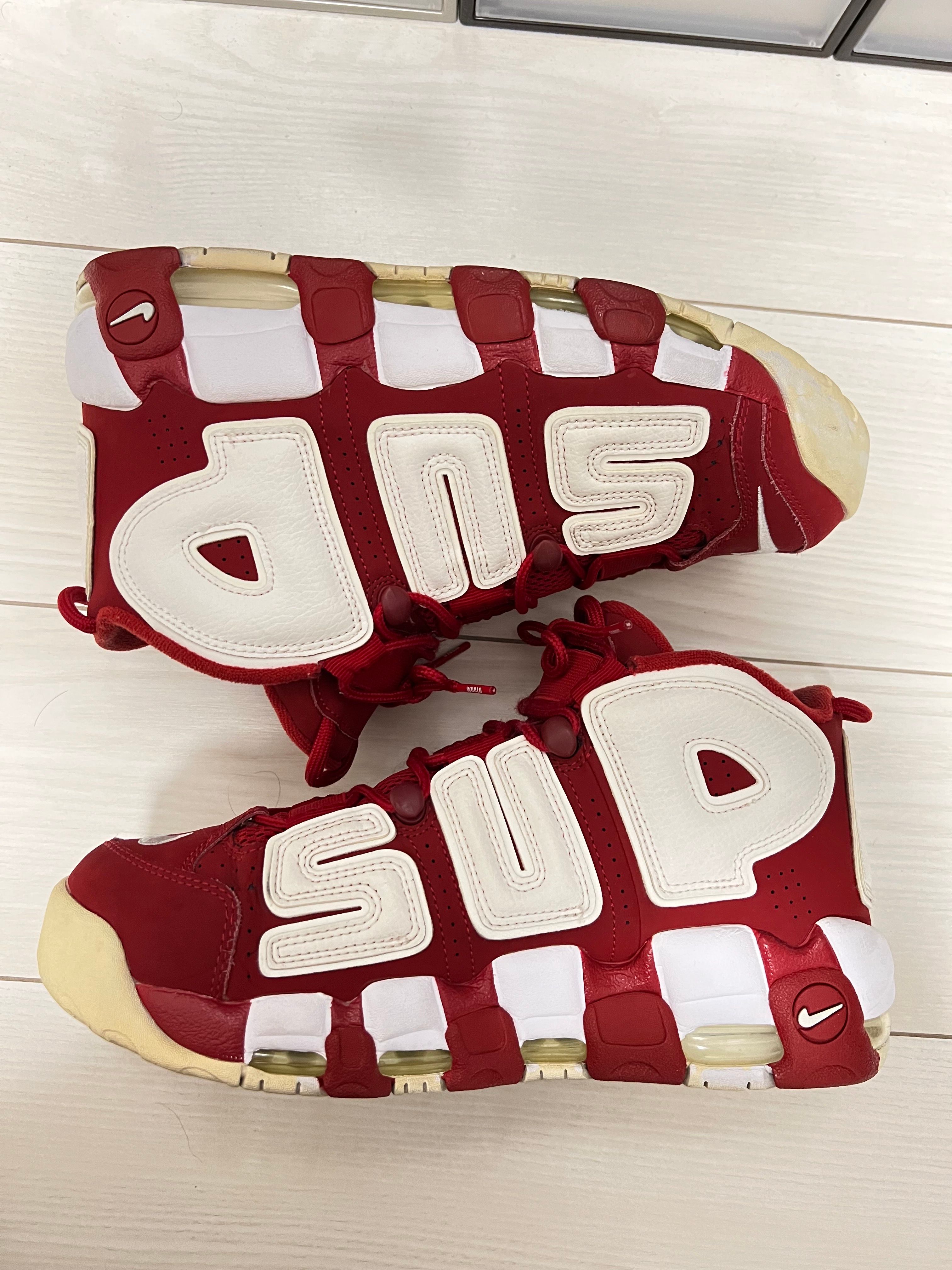Supreme × Nike Air More Uptempo "White/Red"