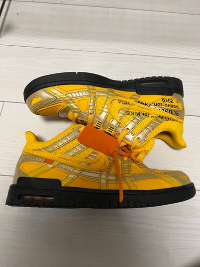 Off-White × Nike Air Rubber Dunk "University Gold"