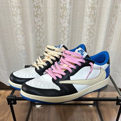 Travis Scott × fragment design × Nike Air Jordan 1 Low OG SP "Military Blue"