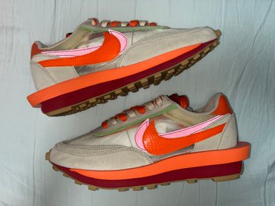 CLOT × Sacai × Nike LD Waffle "Orange Blaze"