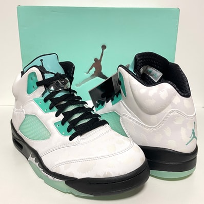 Nike Air Jordan 5 "White/Black/Island Green"