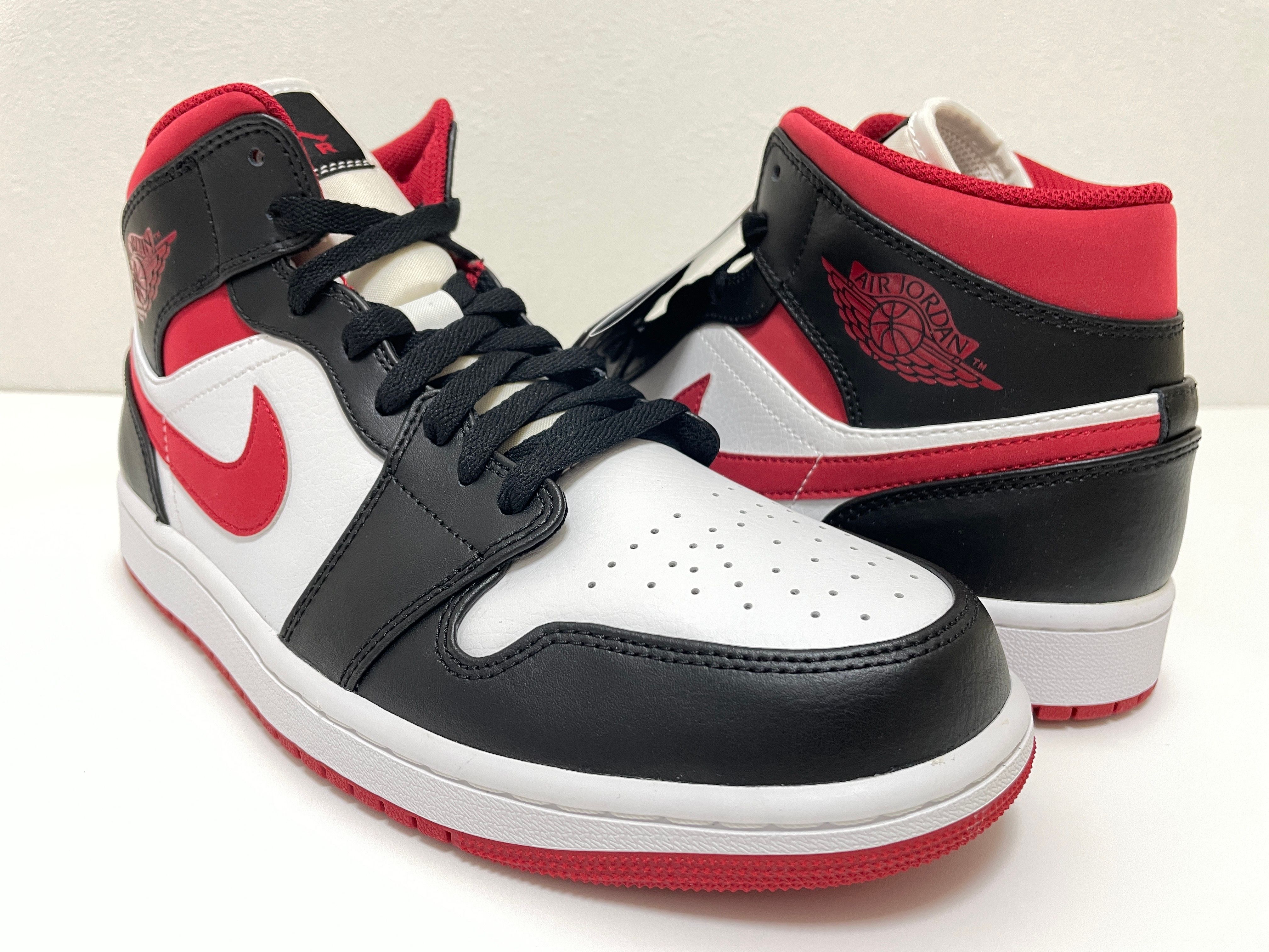 Nike Air Jordan 1 Mid "White/Gym Red Black"