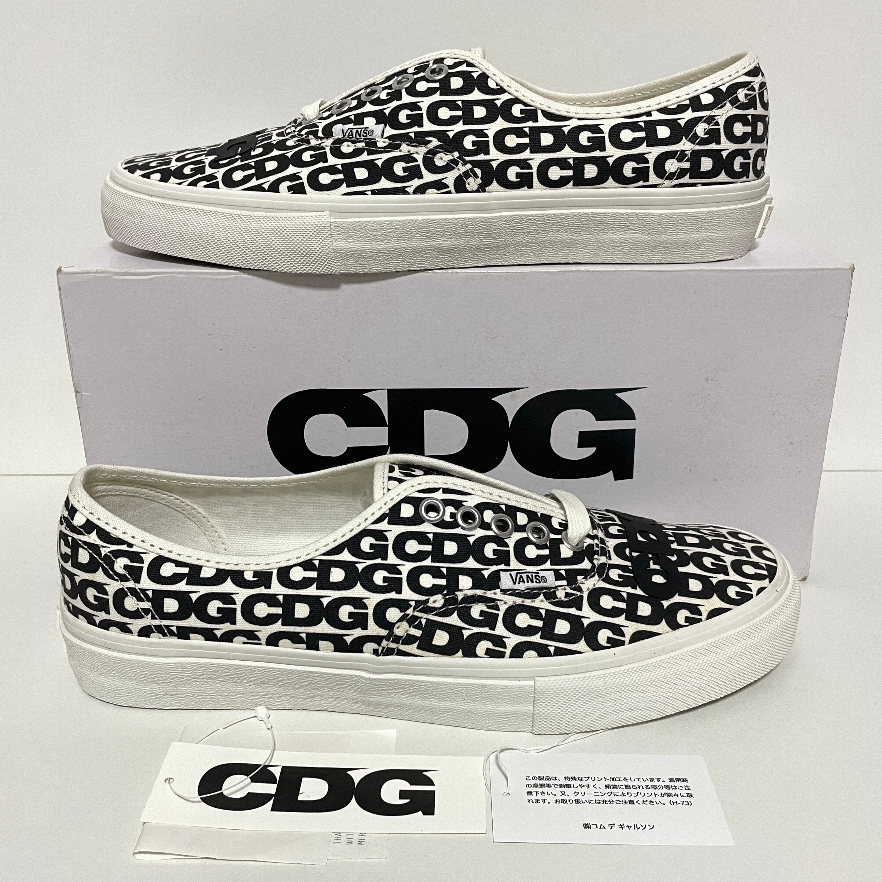 COMME des GARCONS × Vans Authentic "White Heel Tab"