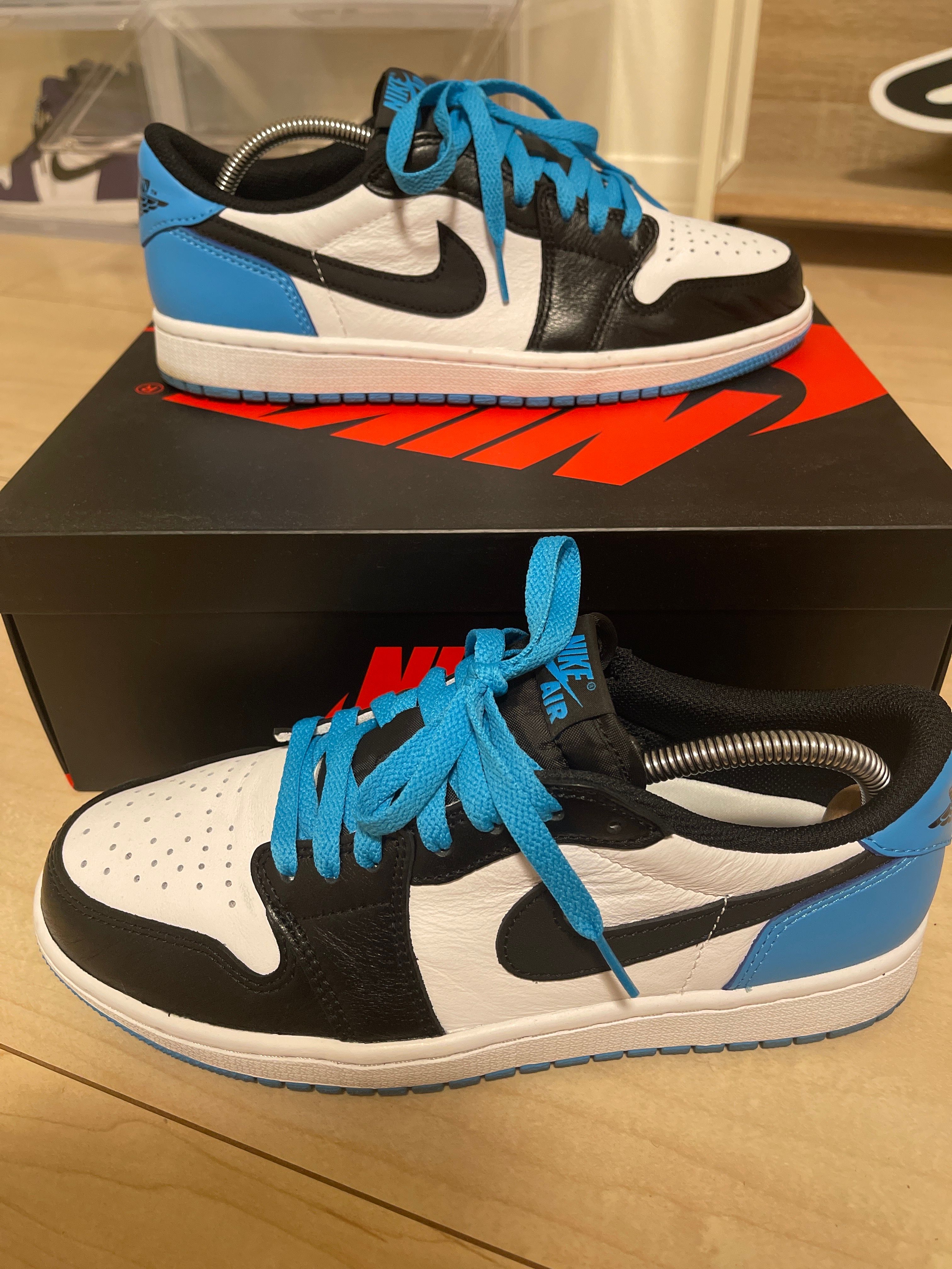 Nike Air Jordan 1 Low OG "Black and Dark Powder Blue/UNC"