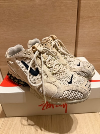 Stussy × Nike Air Zoom Spiridon CG 2 "Fossil/Black"
