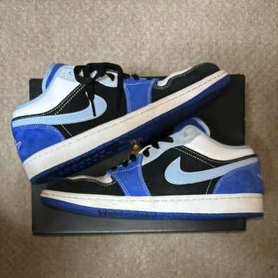 NIKE AIR JORDAN 1 LOW "WHITE/BLACK/BLUE"