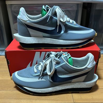 CLOT × Sacai × Nike LD Waffle "Grey Obsidian/Cool Grey"