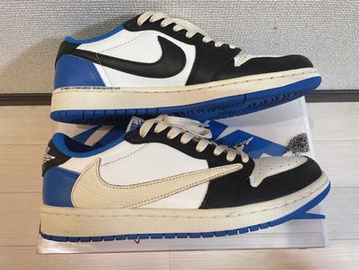 Travis Scott × fragment design × Nike Air Jordan 1 Low OG SP "Military Blue"