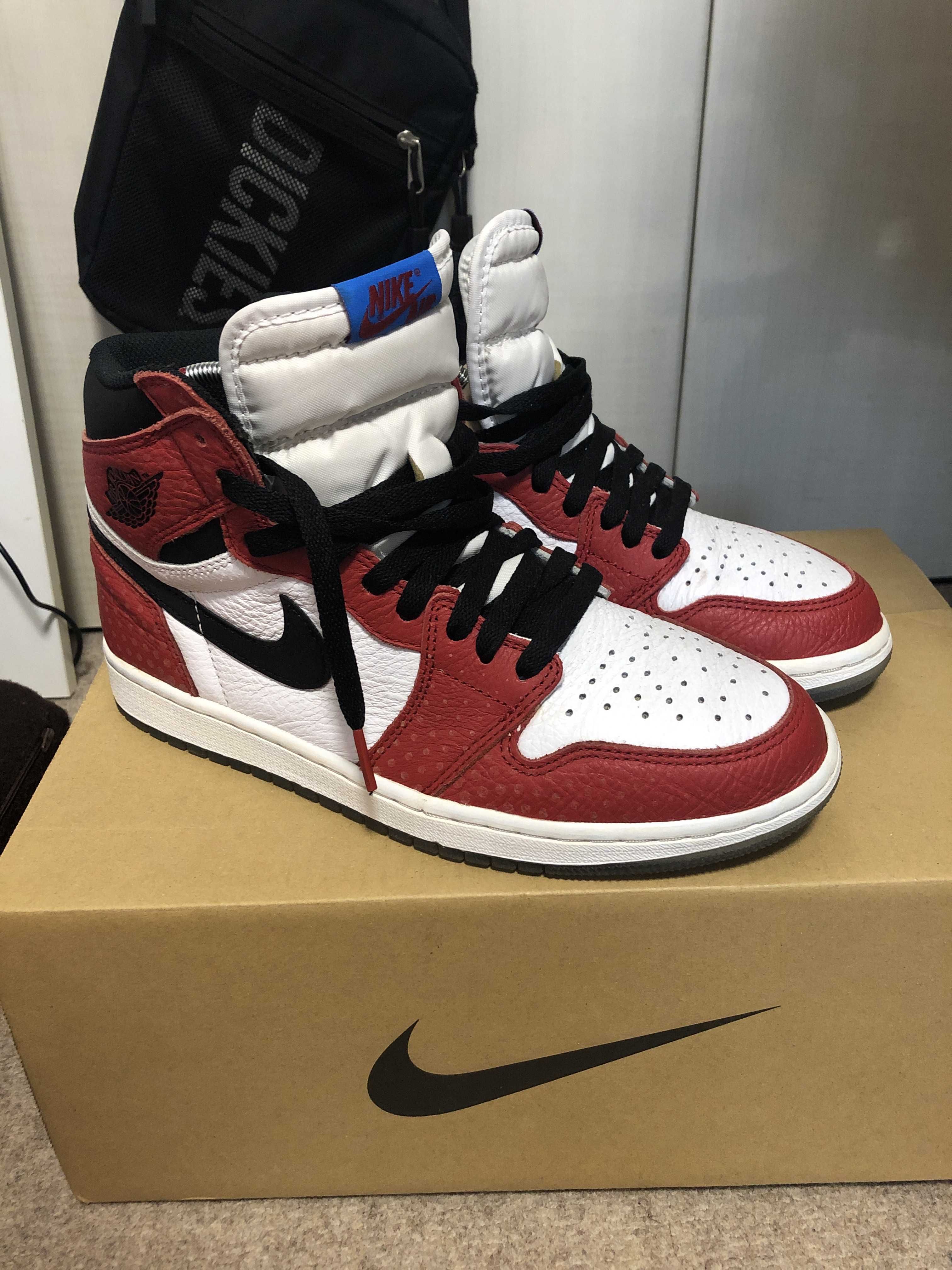 Spiderman × Nike Air Jordan 1 Origin Story "Gym Red/White/Photo Blue/Black"