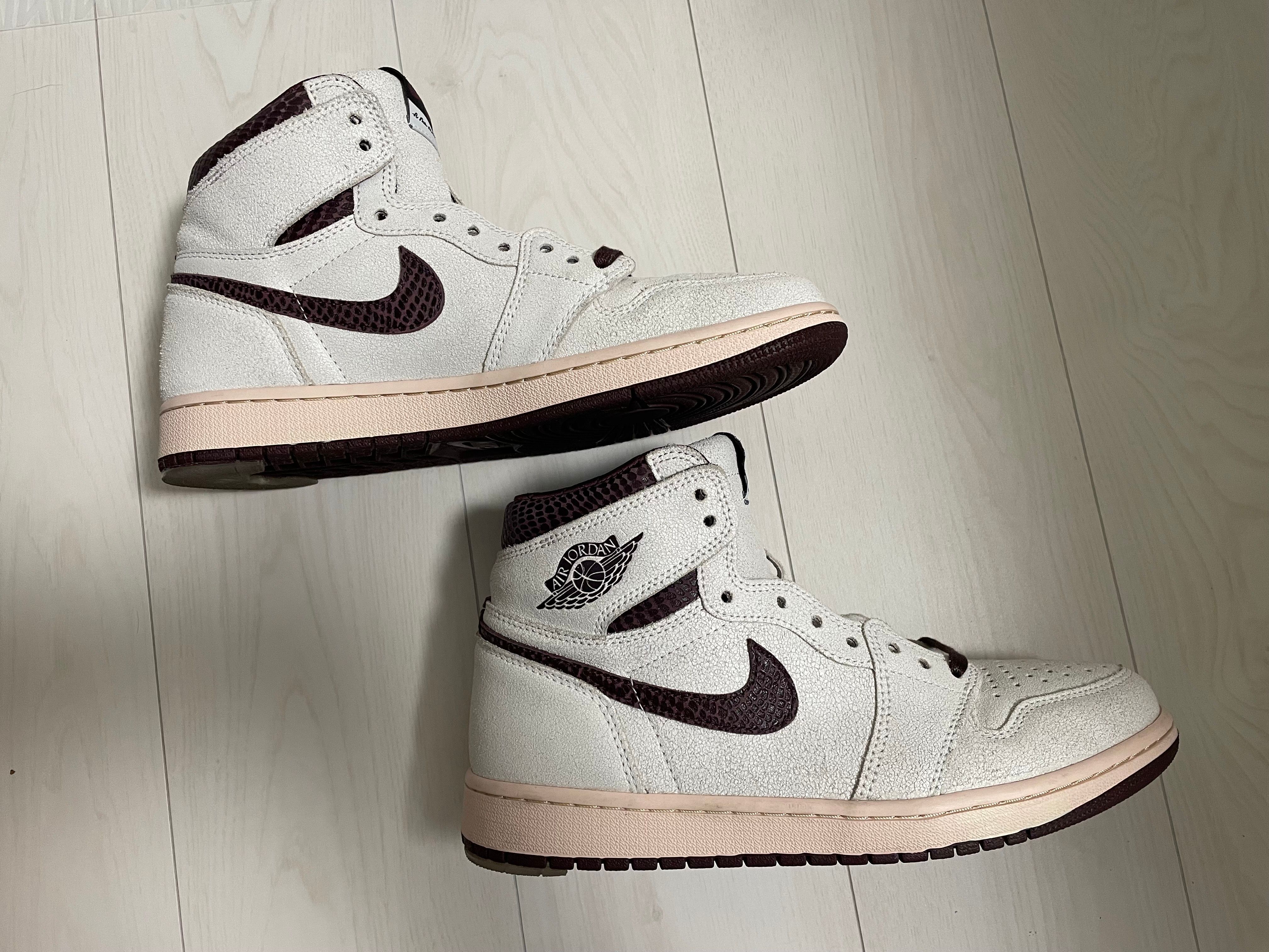 A Ma Maniere × Nike Air Jordan 1 Retro High OG "Sail and Burgundy"