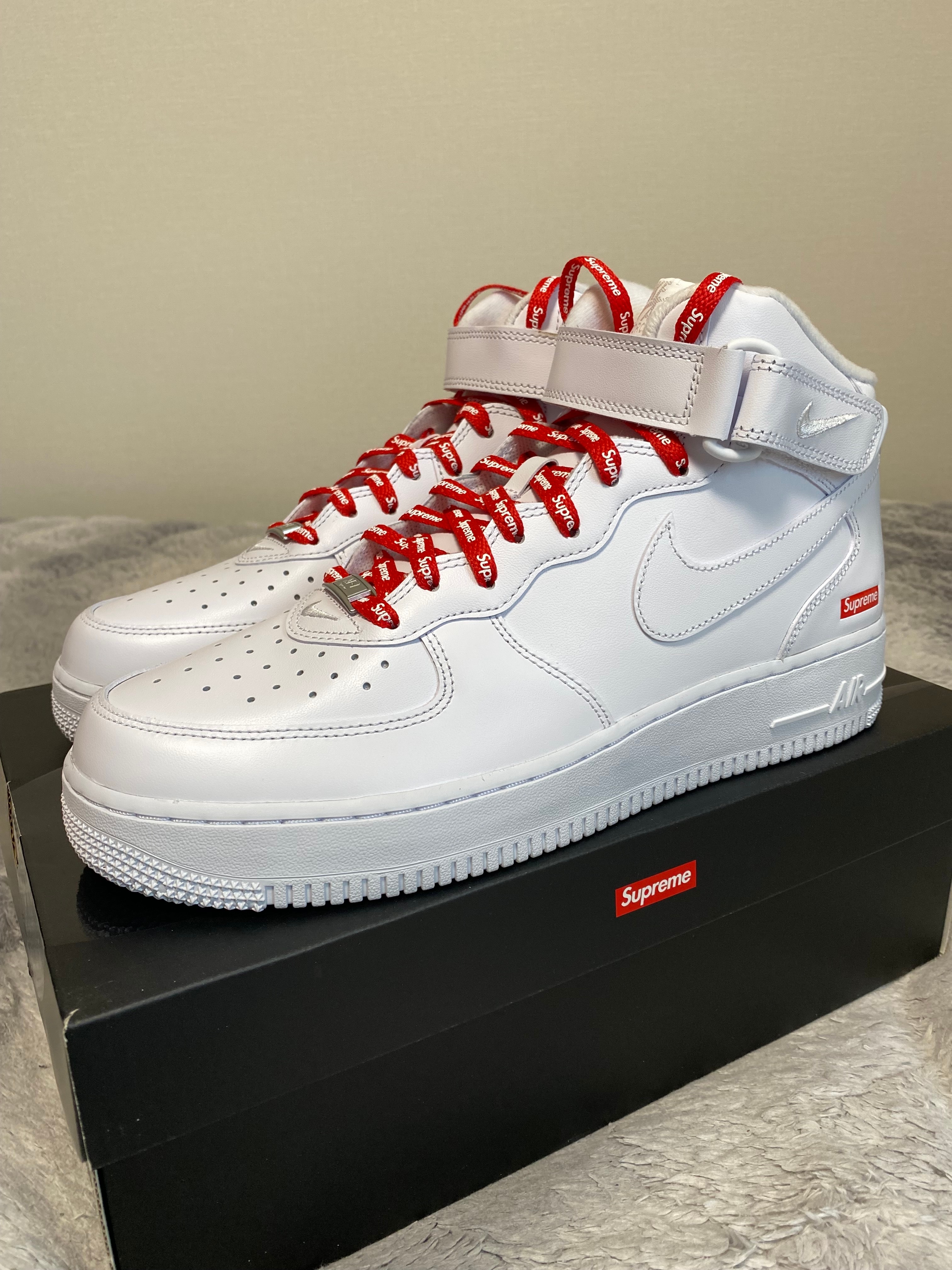 Supreme × Nike Air Force 1 Mid "White" FW24