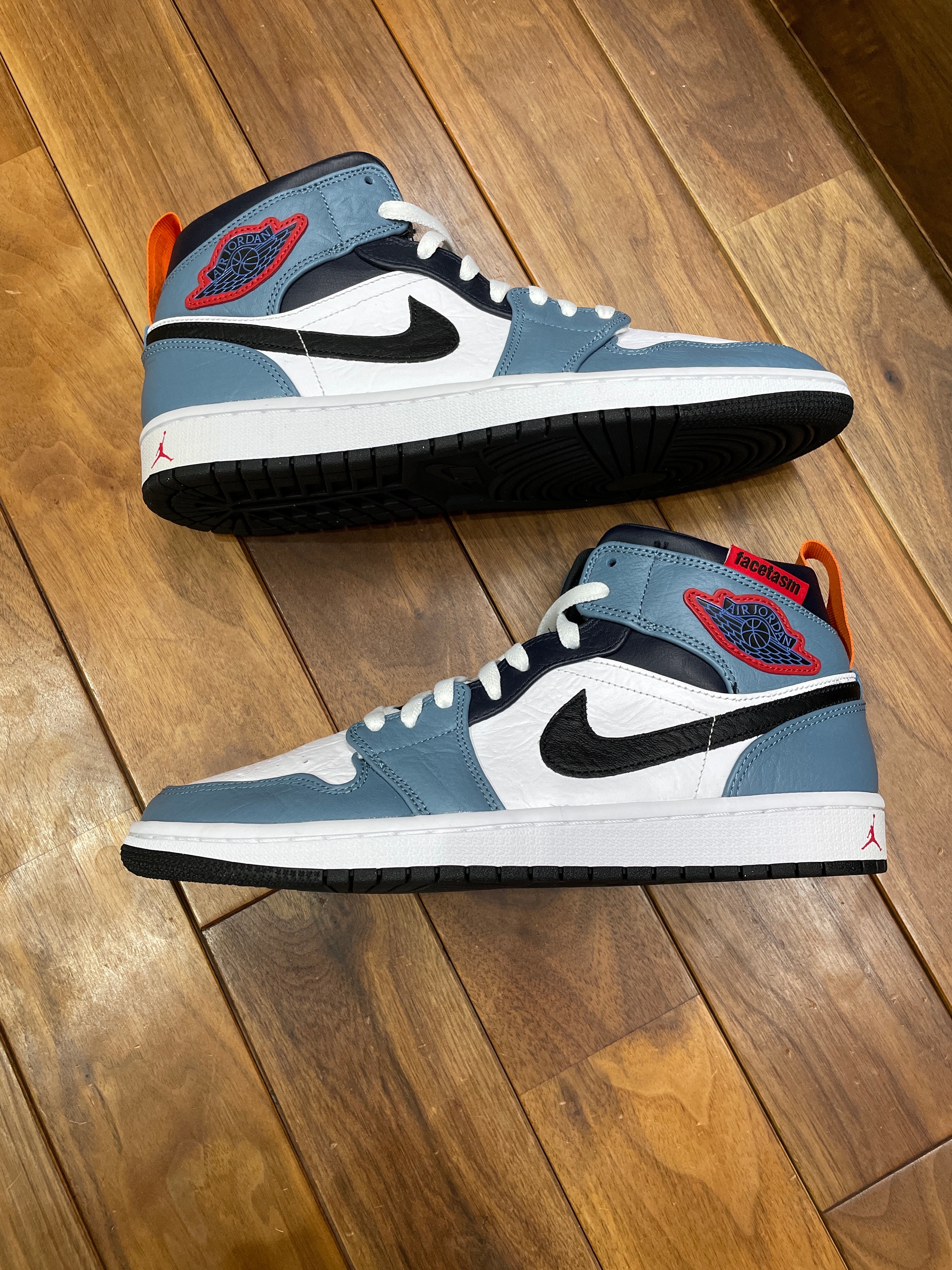 FACETASM × Nike Air Jordan 1 Mid "White/Navy"