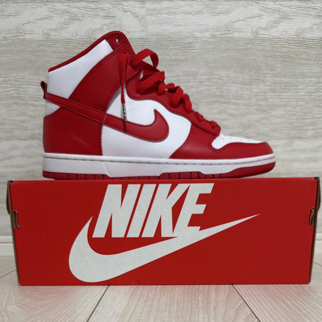 Nike Dunk High "Championship White and Red"