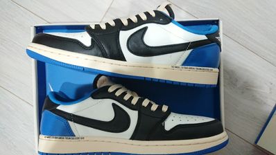 Travis Scott × fragment design × Nike Air Jordan 1 Low OG SP "Military Blue"