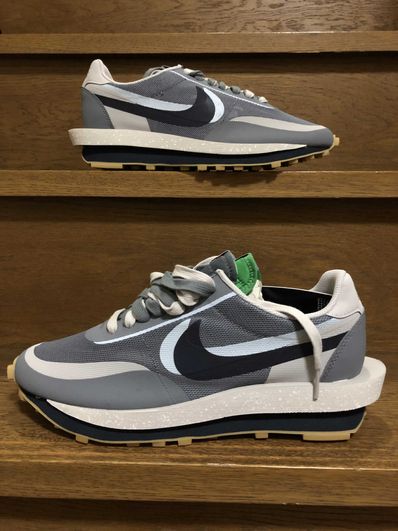 CLOT × Sacai × Nike LD Waffle "Grey Obsidian/Cool Grey"