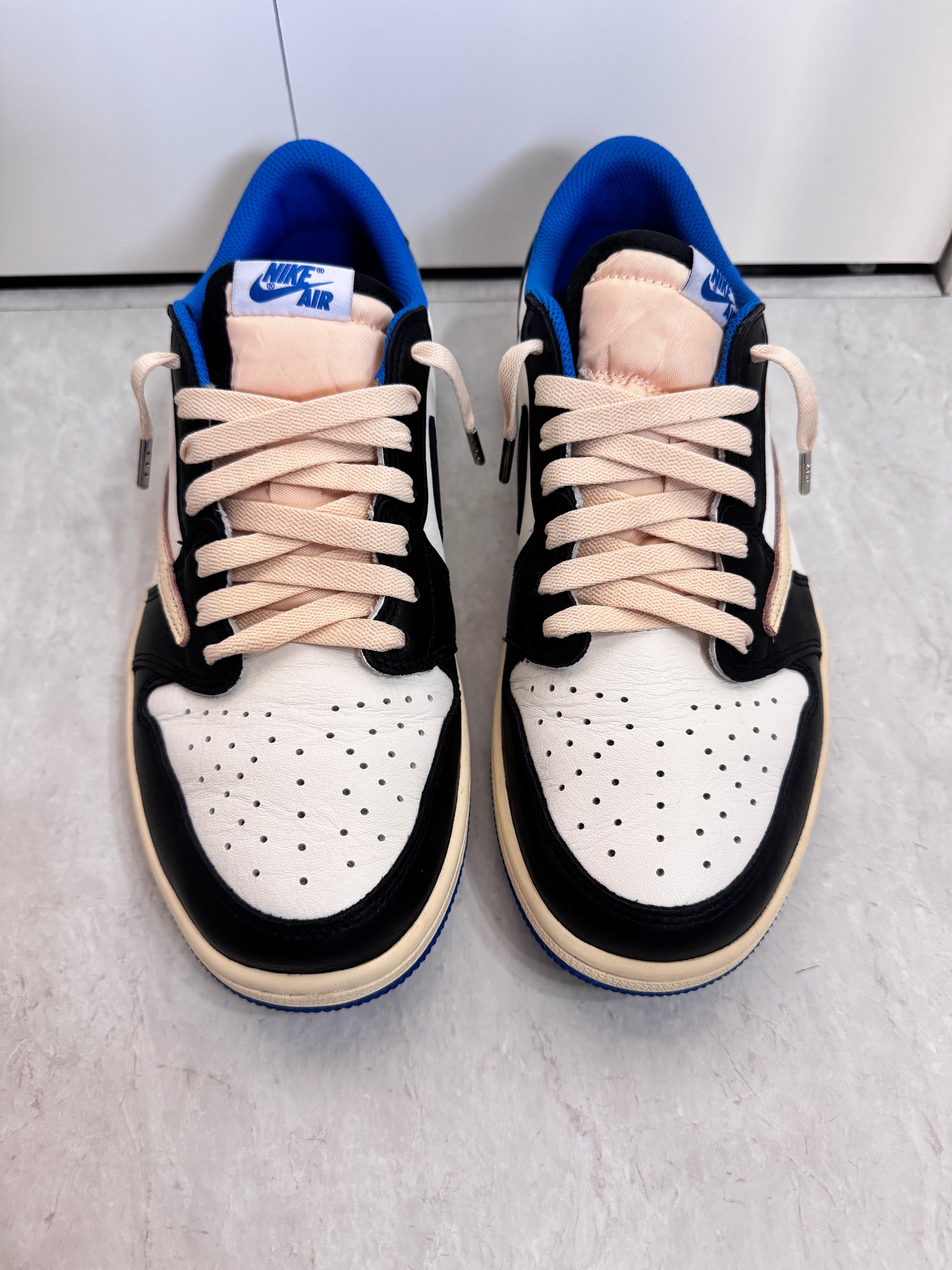 Travis Scott × fragment design × Nike Air Jordan 1 Low OG SP "Military Blue"