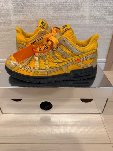 Off-White × Nike Air Rubber Dunk "University Gold"