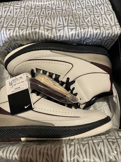 A Ma Maniere × Nike Air Jordan 2 "Airness/Sail and Burgundy"