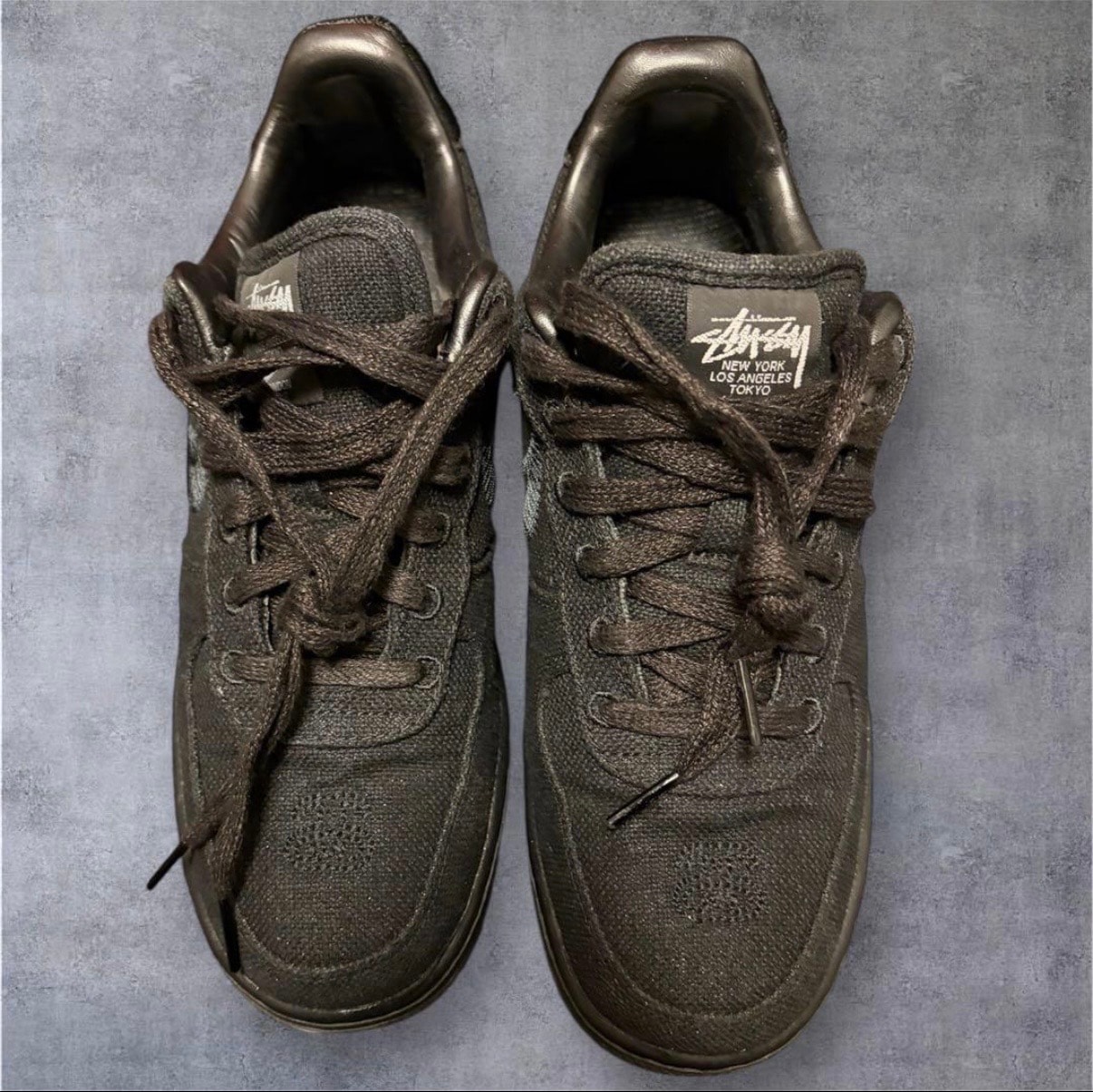 Stussy × Nike Air Force 1 Low "Triple Black"