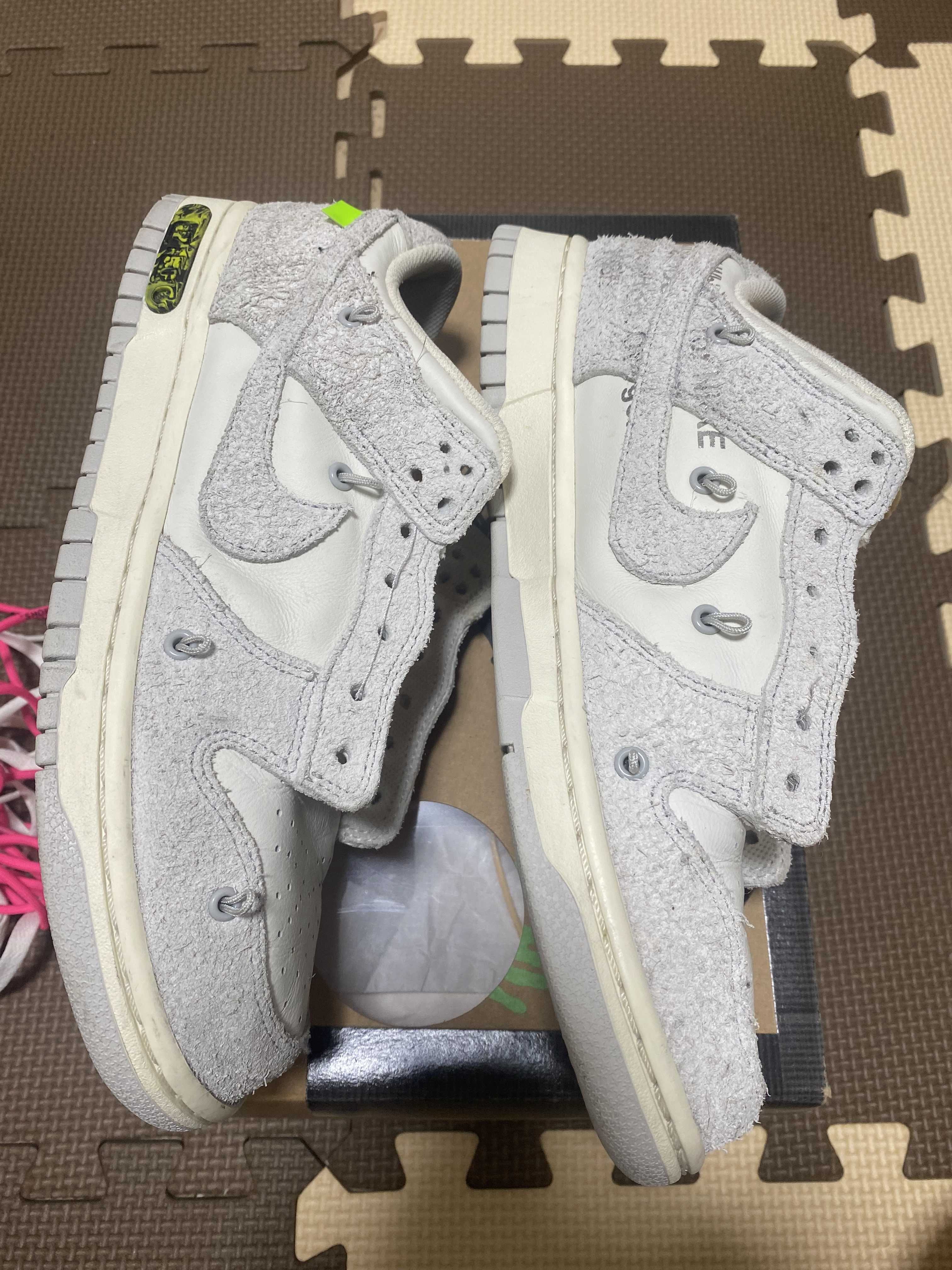 Off-White × Nike Dunk Low "Sail/Neutral Gray/Hyper Pink"