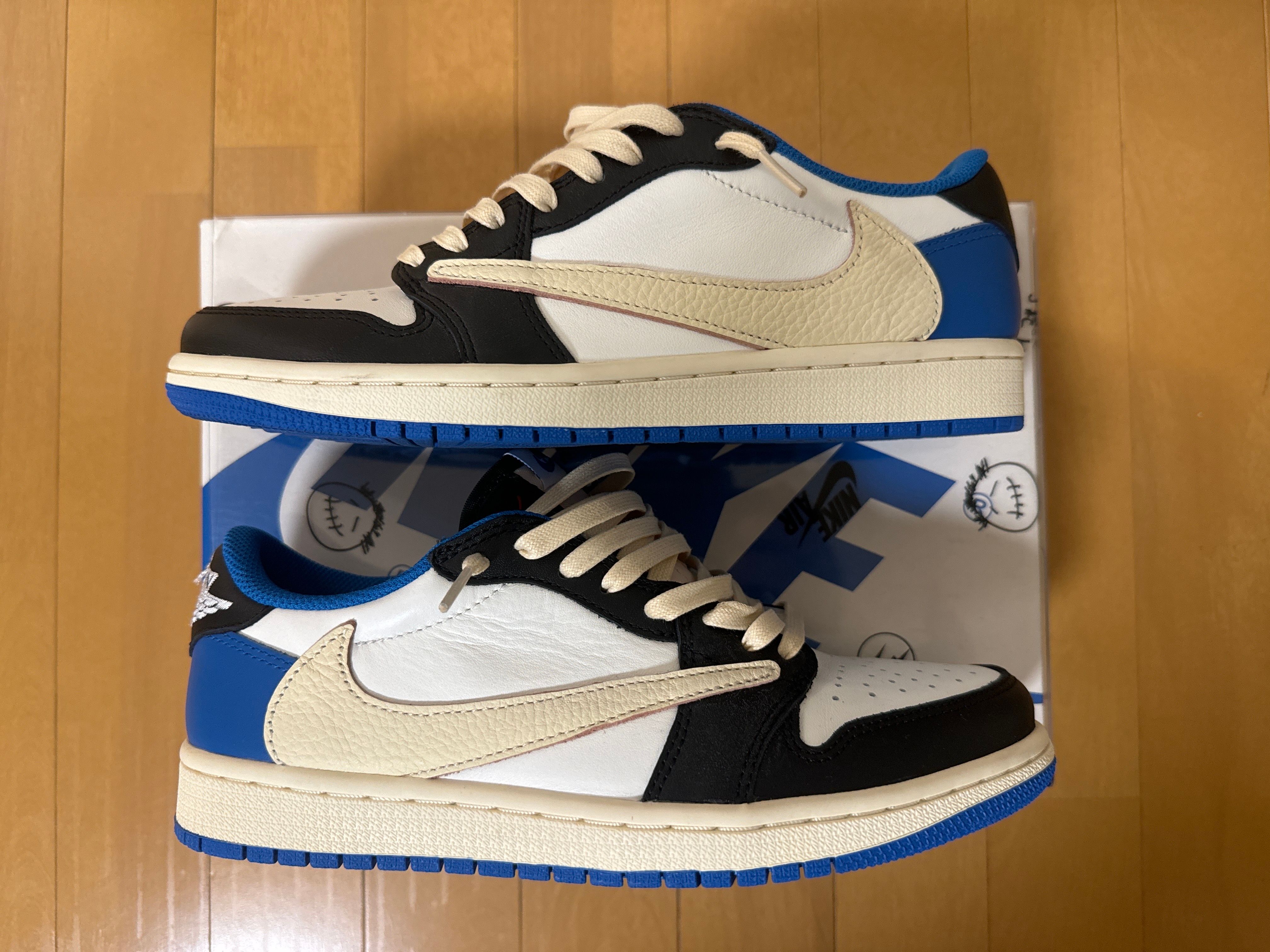 Travis Scott × fragment design × Nike Air Jordan 1 Low OG SP "Military Blue"