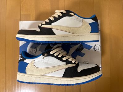 Travis Scott × fragment design × Nike Air Jordan 1 Low OG SP "Military Blue"