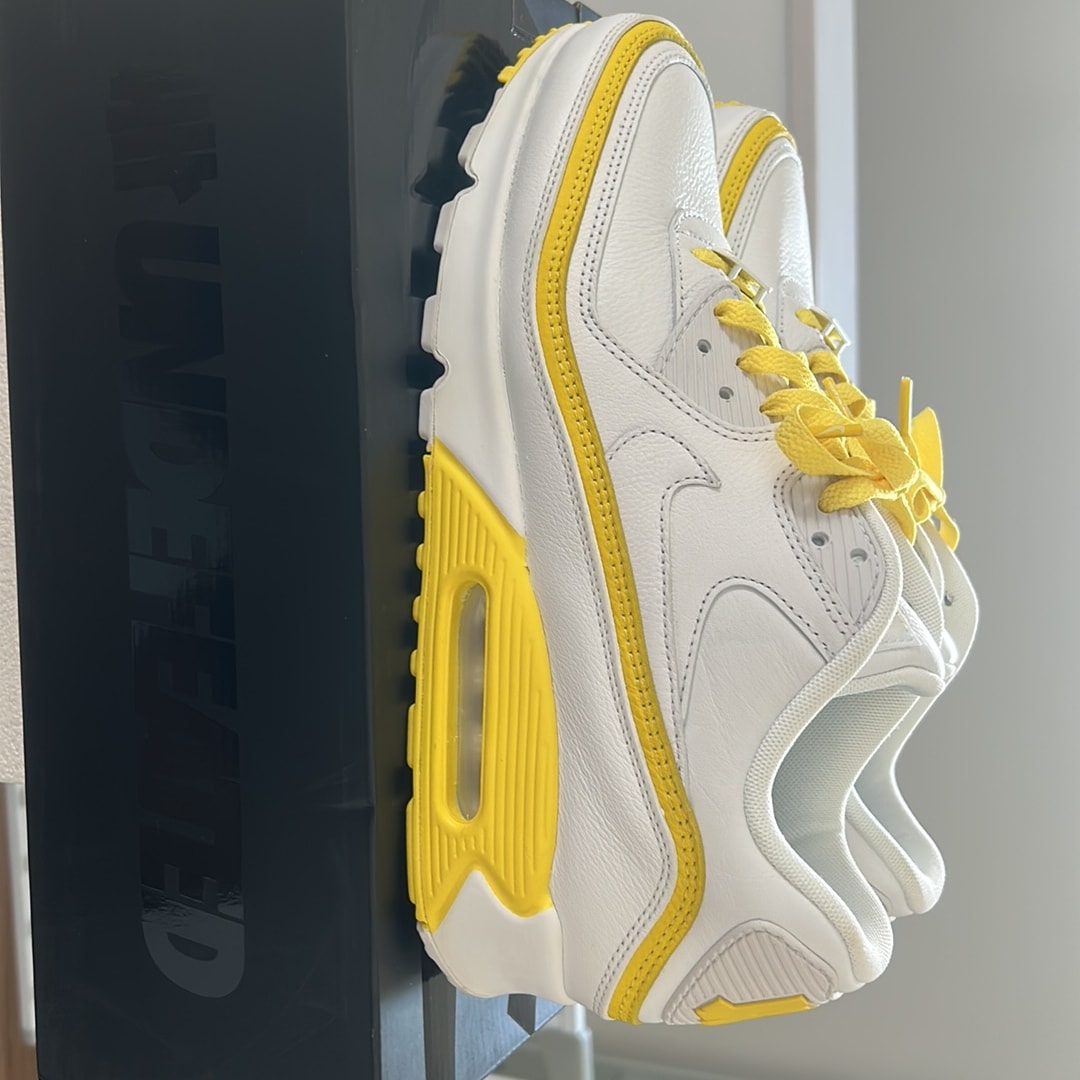 UNDEFEATED × Nike Air Max 90 "White/Optic Yellow"