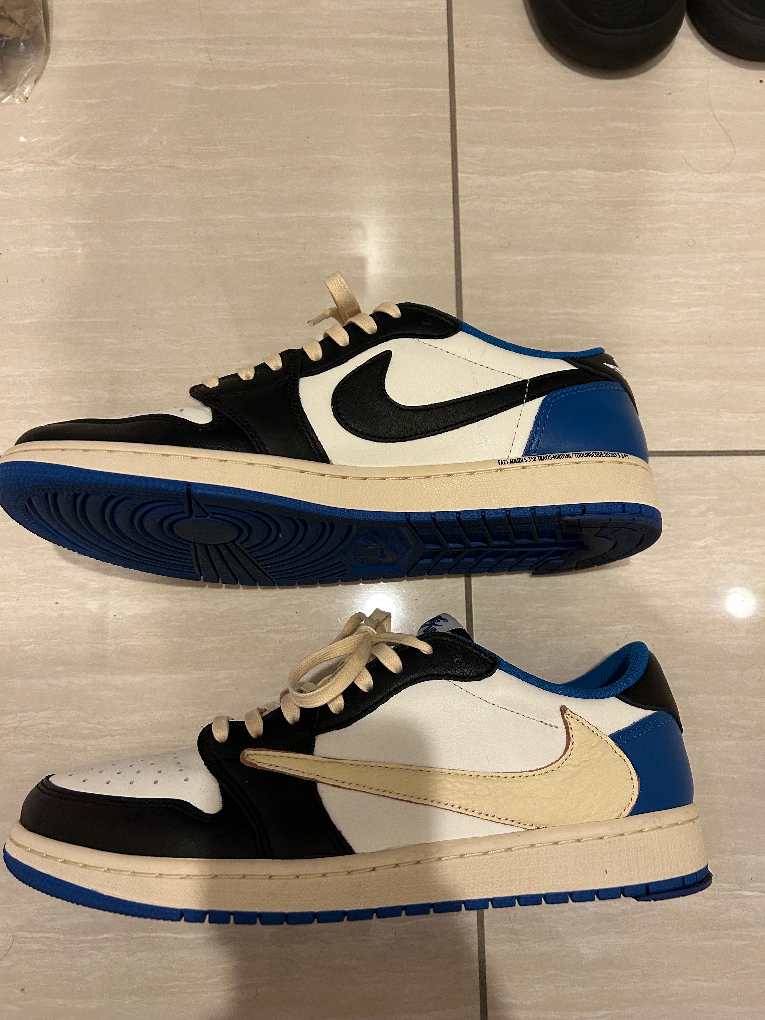 Travis Scott × fragment design × Nike Air Jordan 1 Low OG SP "Military Blue"