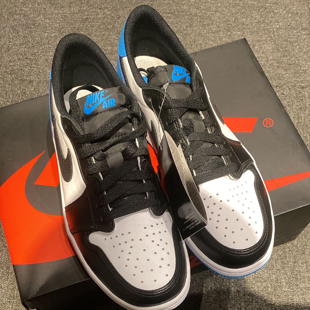 Nike Air Jordan 1 Low OG "Black and Dark Powder Blue/UNC"