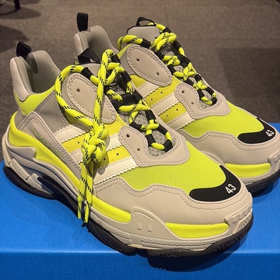 adidas × BALENCIAGA Triple S "Neon Yellow/Black/Grey"