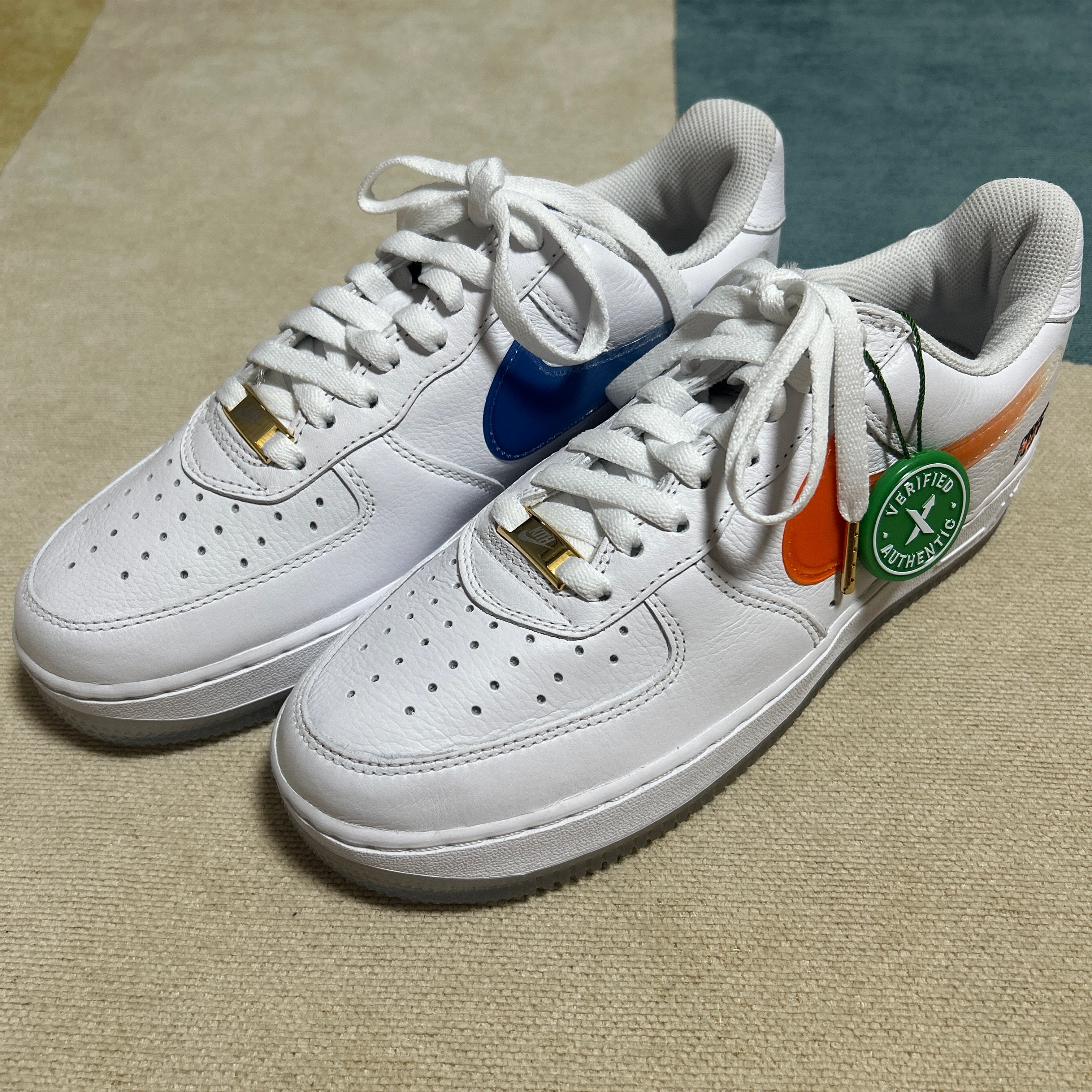KITH × Nike Air Force 1 Low "White/Rush Blue/White/Brilliant Orange"