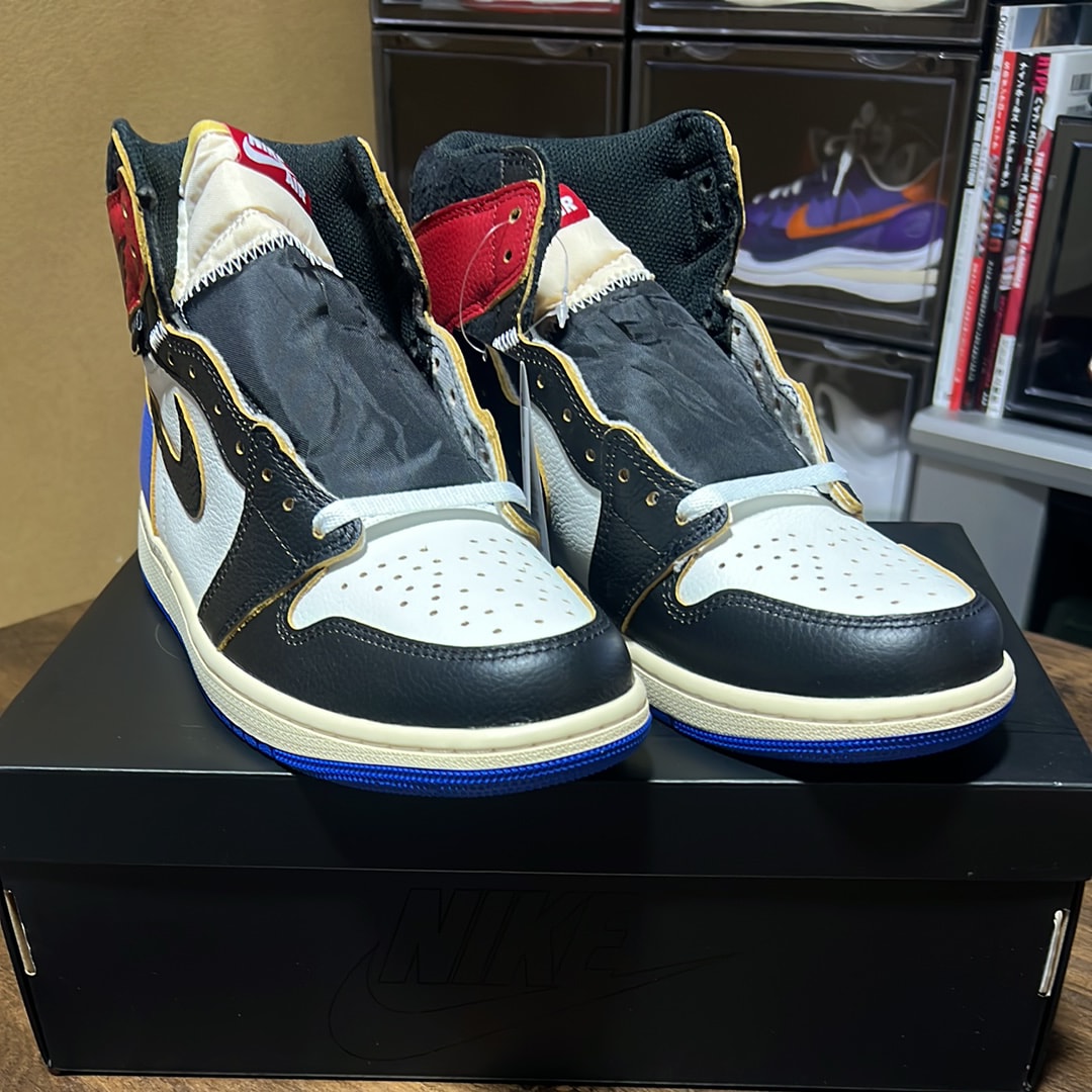 fragment design × UNION × Nike Air Jordan 1 High OG "Black/Varsity Red"