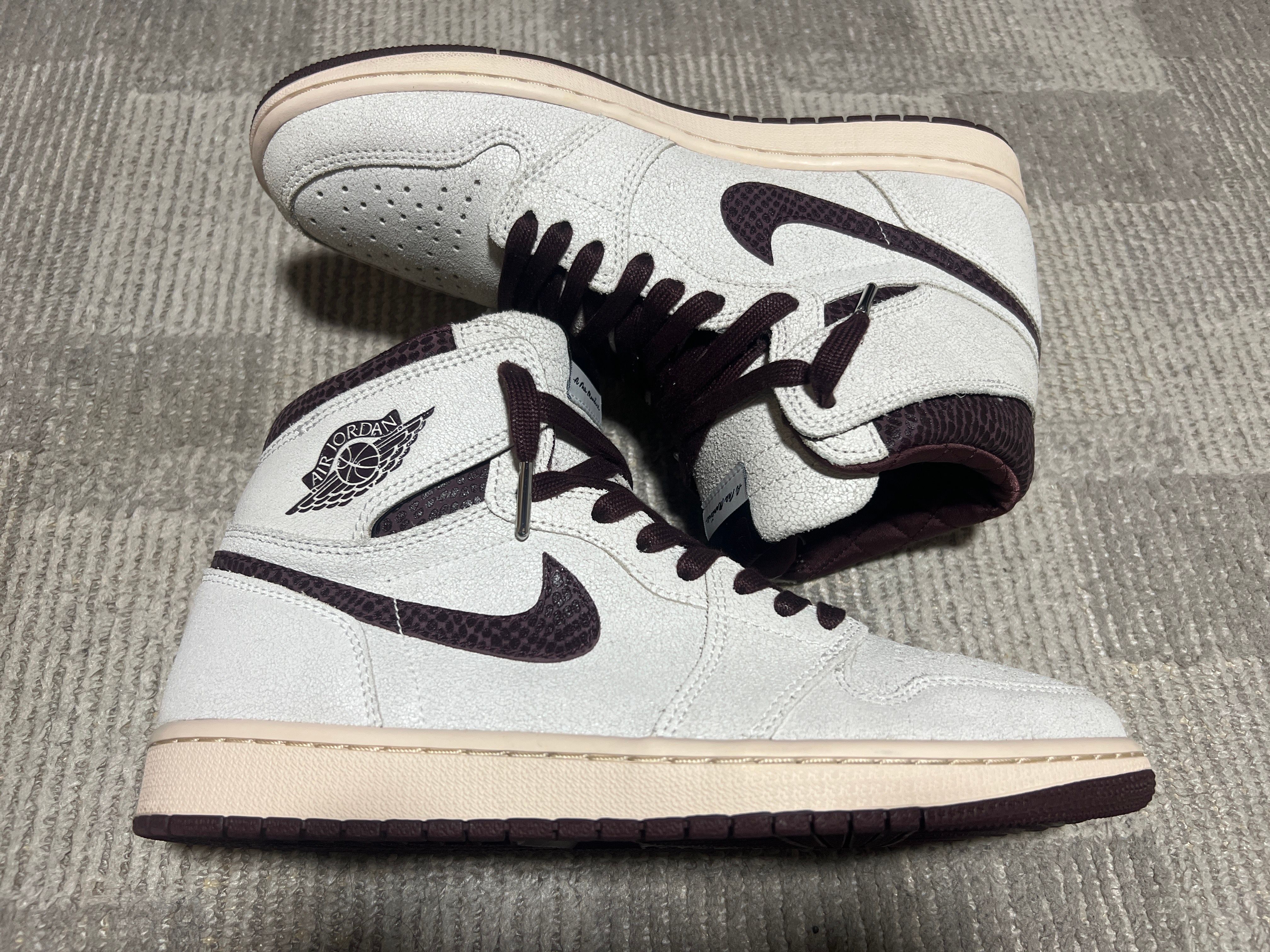 A Ma Maniere × Nike Air Jordan 1 Retro High OG "Sail and Burgundy"