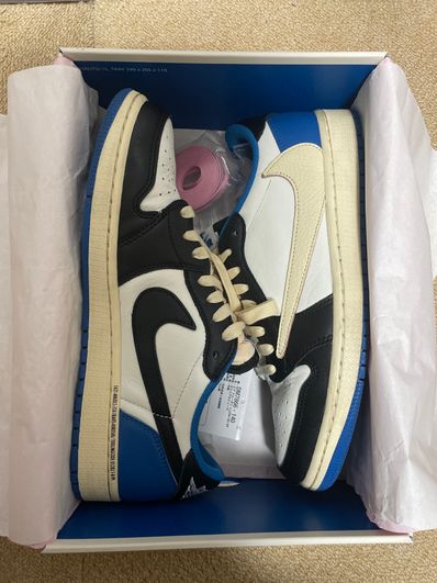 Travis Scott × fragment design × Nike Air Jordan 1 Low OG SP "Military Blue"