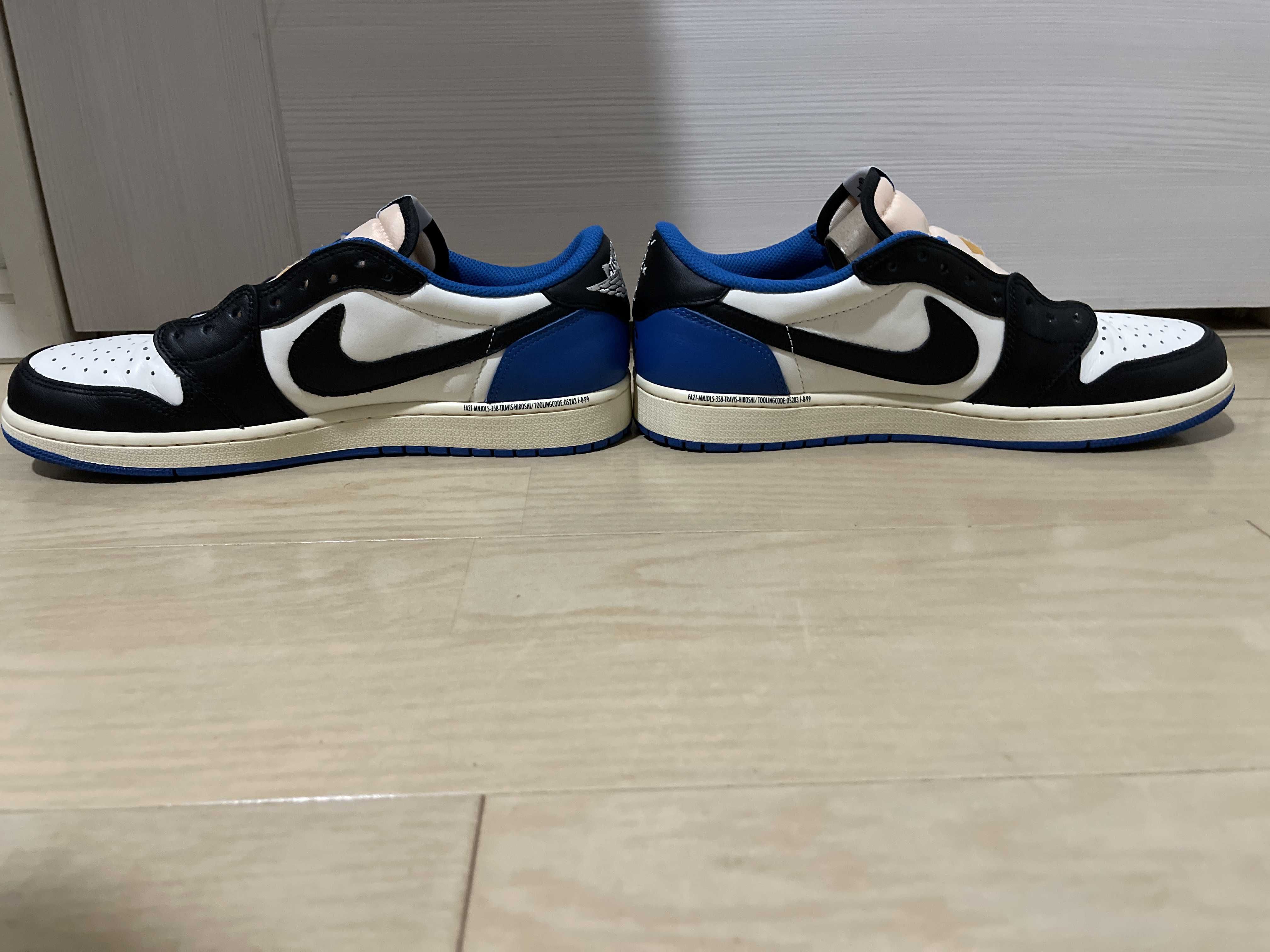 Travis Scott × fragment design × Nike Air Jordan 1 Low OG SP "Military Blue"