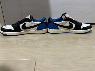 Travis Scott × fragment design × Nike Air Jordan 1 Low OG SP "Military Blue"